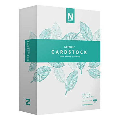 Neenah índice cartulina, 300 unidades, blanco, 110 libras/199 g/m², 94 brillo, 8 1/2 x 11 (91635) - ¡Más hojas!