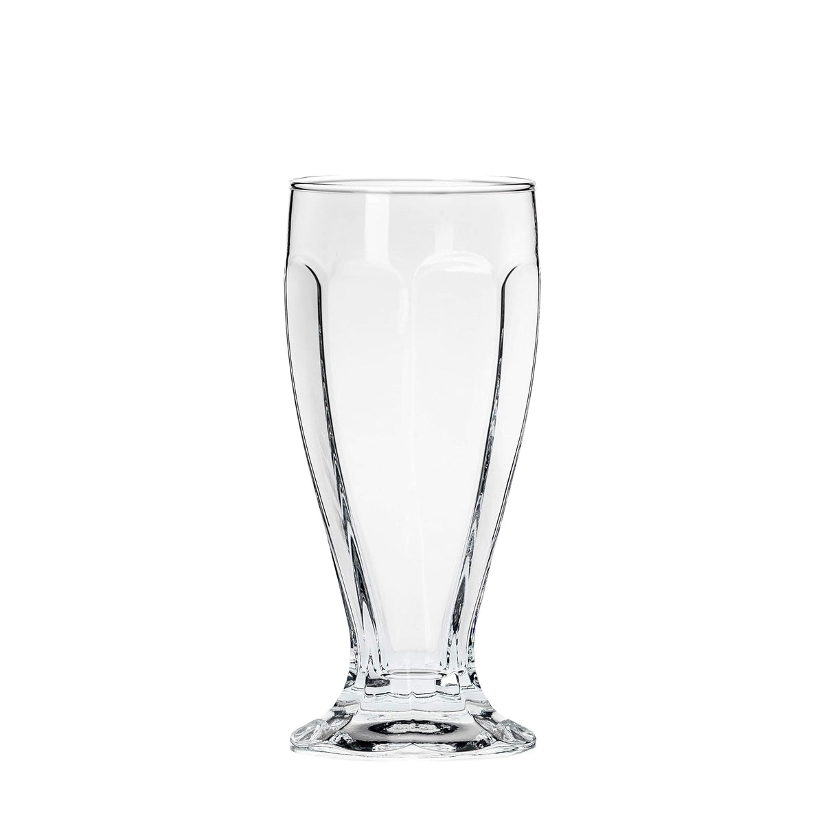 Borgonovo London - Juego de 6 Vasos De Vidrio con Capacidad 410 ml Vaso Transparente de Cristal para Restaurantes, Fiestas, Bodas, Para Agua, Té, Helado, Cerveza, Jugo, Coctél, Limonada