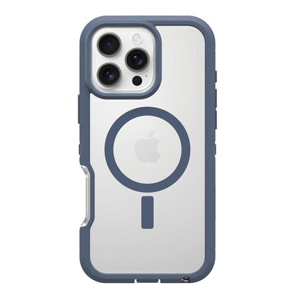 OtterBox Defender Series XT - Funda Transparente con MagSafe iPhone 16 Pro Max Mármol - Baby Blue Clear