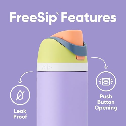 Owala FreeSip botella de agua aislada 40 oz | Acero inoxidable, Citrus Crush, sin BPA, popote integrada, aislamiento 24h
