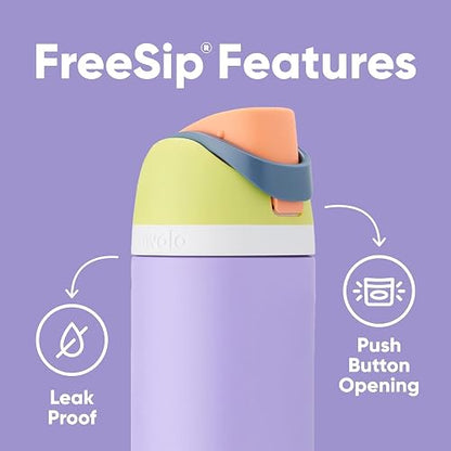 Owala FreeSip botella de agua aislada 40 oz | Acero inoxidable, Citrus Crush, sin BPA, popote integrada, aislamiento 24h