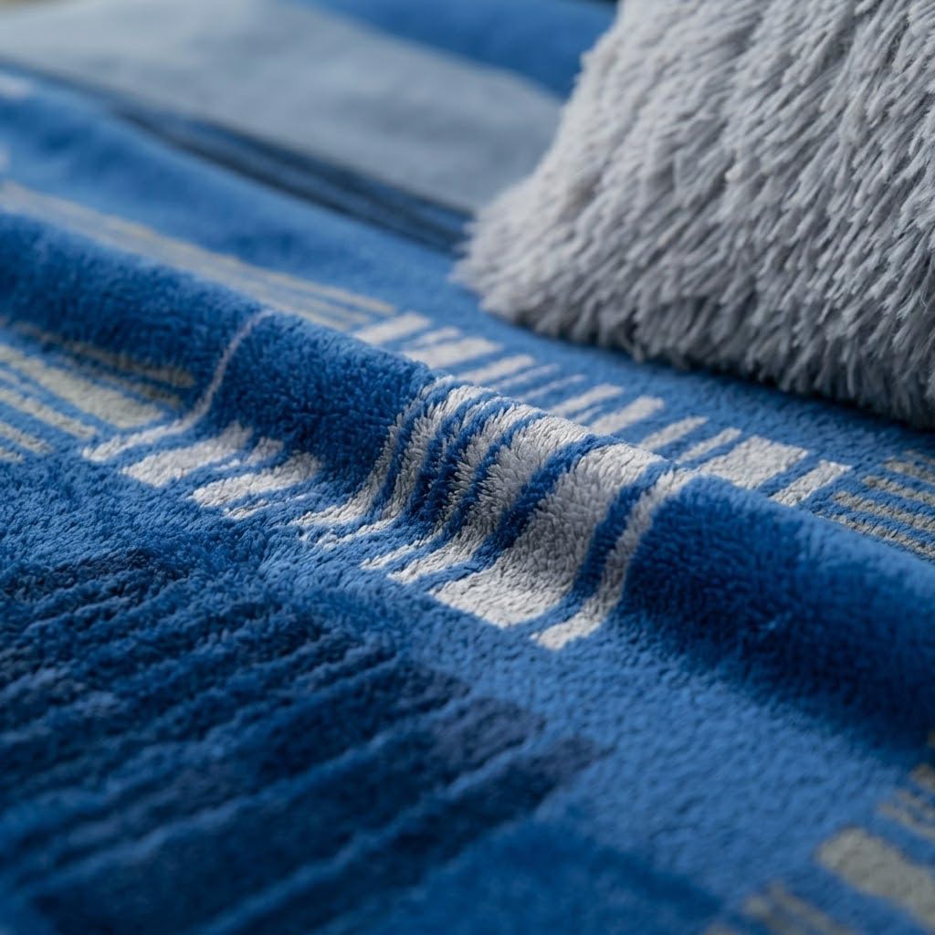 Colchas Concord Cobertor Lugano KS/XL King Size Color Azul 1 Pza