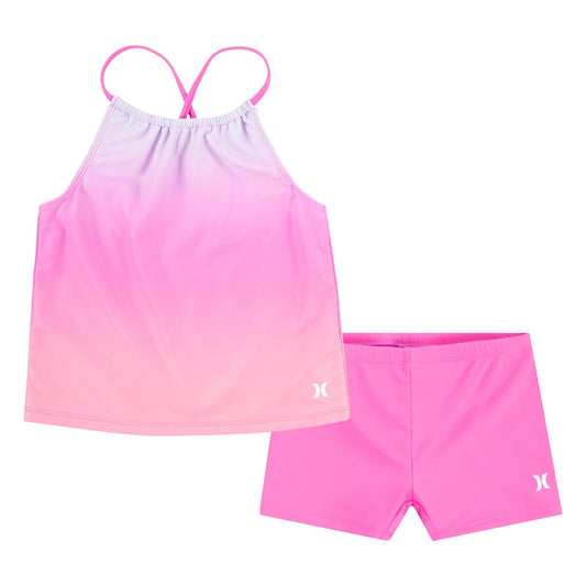 Hurley Traje de baño Tankini de 2 Piezas Juego de Tankini para Niñas