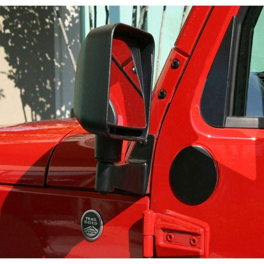 Rugged Ridge 11025.04 Kit de Soporte de Reubicación de Espejo, Compatible con Jeep Wrangler JK 2007-2018, Negro