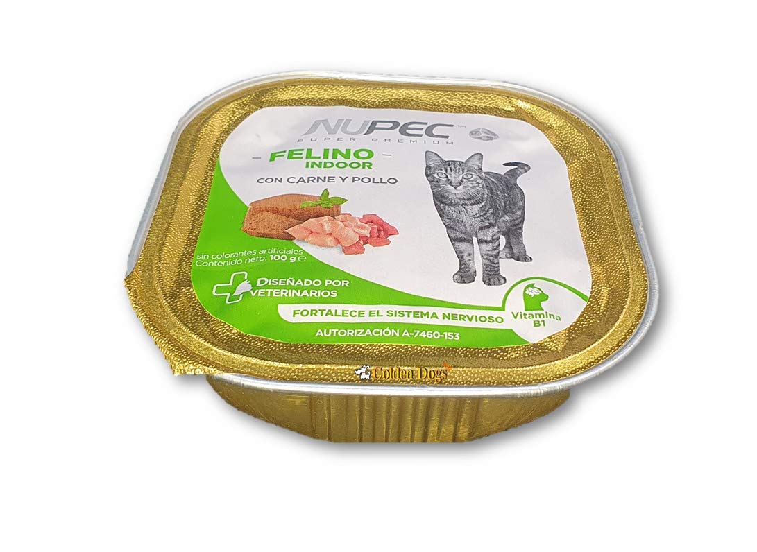 Nupec Alimento Húmedo, Felino Urinary y Bolas de Pelo, Blanco/Dorado/Verde + Alimento Húmedo, Felino Indoor, Blanco con Verde
