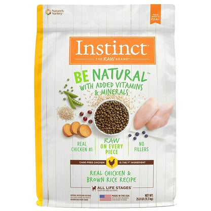 Alimento Instinct Be Natural para perro, receta natural con carne y arroz integral - Pollo - 11.34 KG