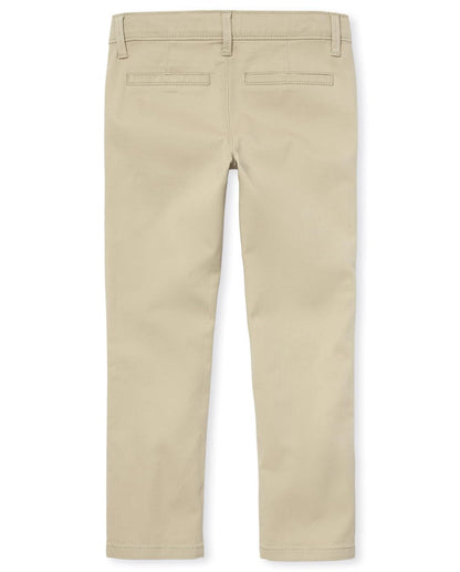 The Children's Place Pantalones Chinos Ajustados de Uniforme para niñas, Paquete de 2 Pantalones para Niñas