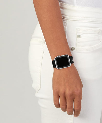 Coach Correa para Apple Watch, compatible con Apple Watch de 38 mm, 40 mm, 41 mm, correa intercambiable con estilo distintivo para un aspecto personalizado