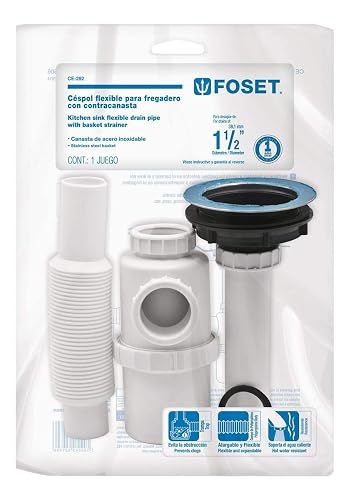 Foset CE-292, Céspol bote p/fregadero c/contracanasta, polipr, 1-1/2"