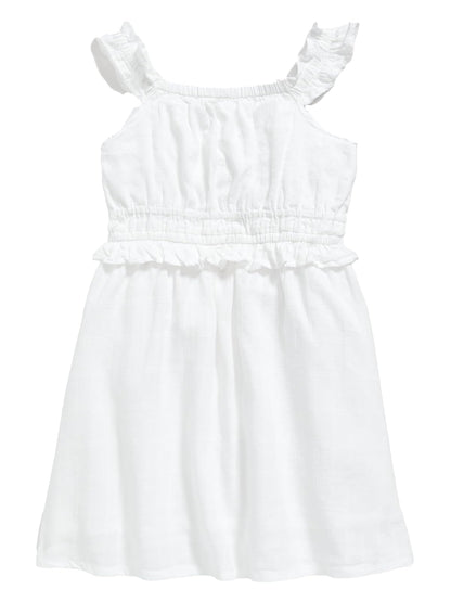 Old Navy Vestido Bebé-Niñas, Blanco, 12-18M