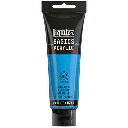 Liquitex Basics Pintura Acrílica, Tubo de 4 oz - Azul (Brilliant Blue 570) - Tubo de 4 onzas