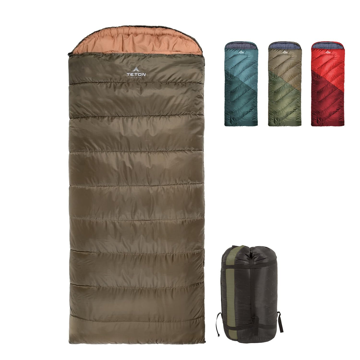 Teton Sports Celsius Regular -18C Bolsa de Dormir - Left Zip - Verde