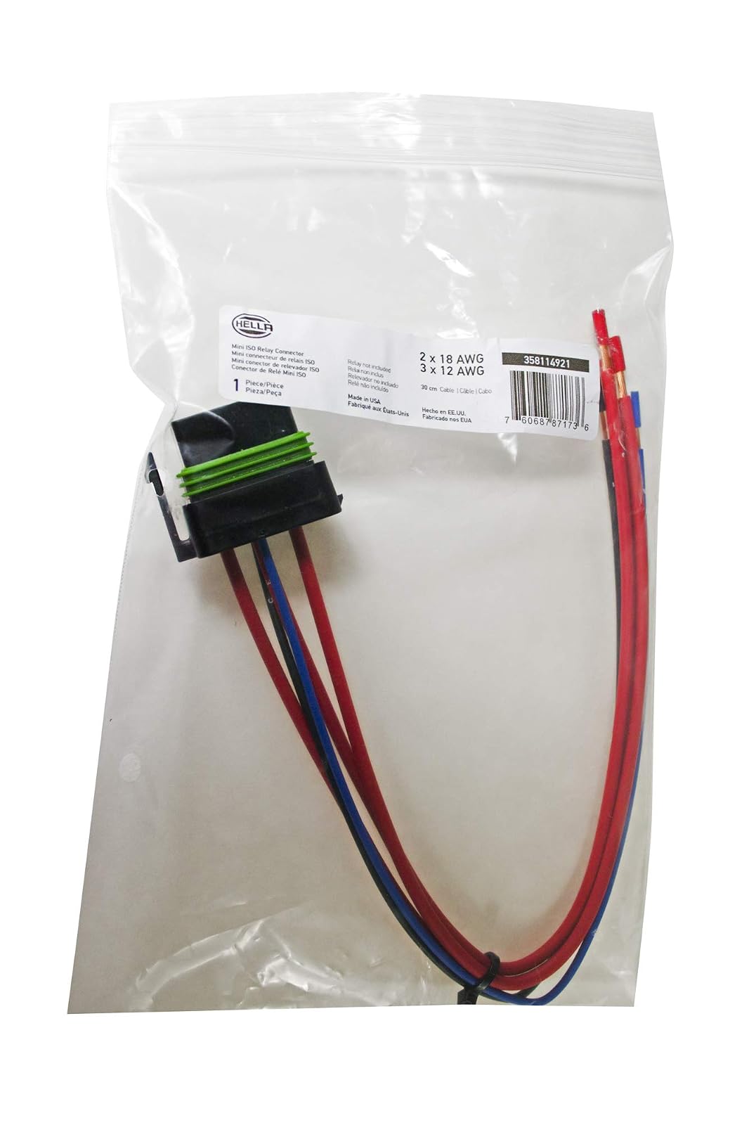 Hella Arnés de Cables para Mini Relés ISO Resistente a la Intemperie H84709001
