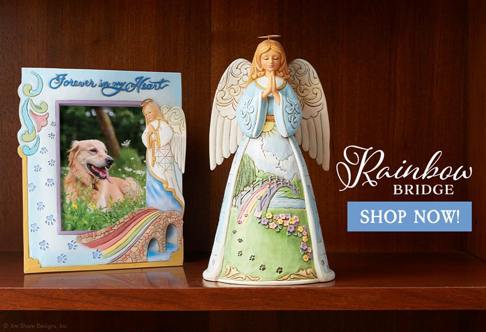 Enesco Jim Shore Heartwood Creek - Figura de ángel de Duelo para Mascotas, 9.75 Pulgadas, Multicolor