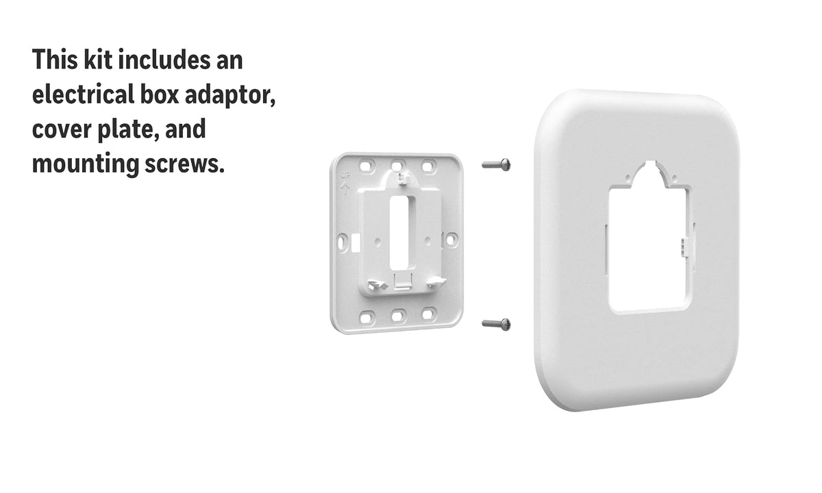 Honeywell Home - Placa de Cubierta Grande y Adaptador de Caja eléctrica para termostatos Serie T (THP2400A1080), Color Blanco