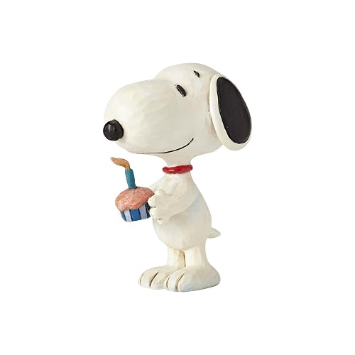 Enesco Peanuts by Jim Shore Snoopy - Mini Figura de cumpleaños