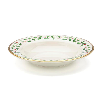 Lenox Holiday Vajilla de Porcelana Marfil con Borde Oro 24K - Tazón para Pasta - Sopa