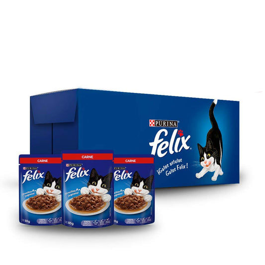 Purina Felix Adulto Todos los Tamaños Sabor Carne 24pack de 85g