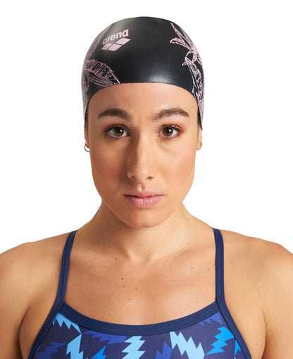 Arena Sirene Silicone Long Hair Swim Cap for Women