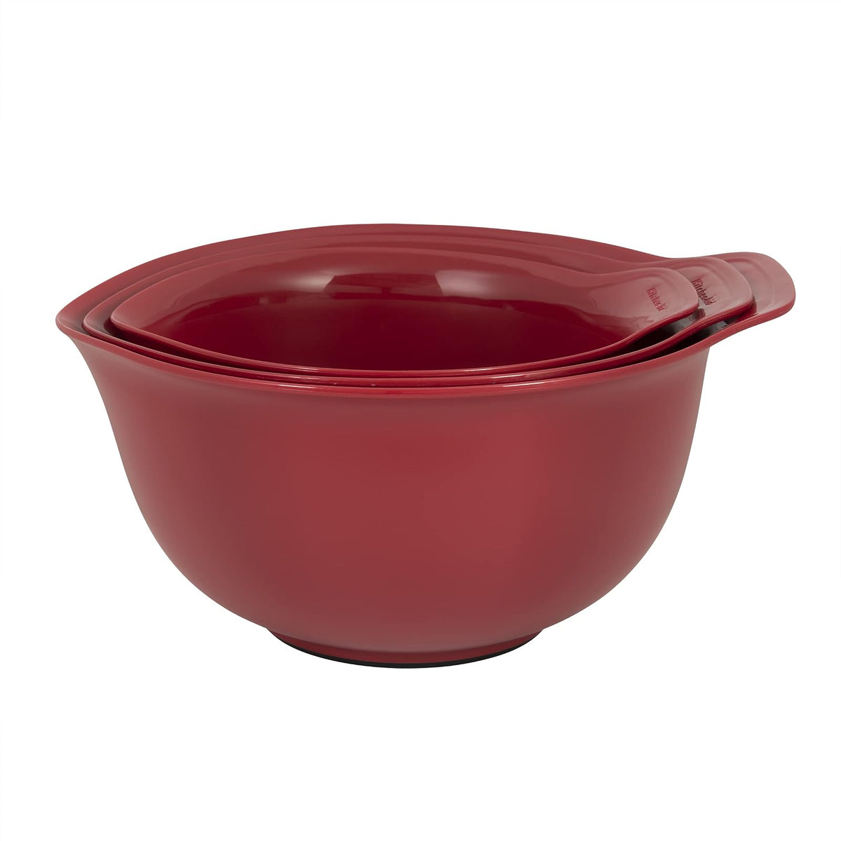 KitchenAid - Cuencos universales para mezclar, juego de 3 unidades, color rojo imperio