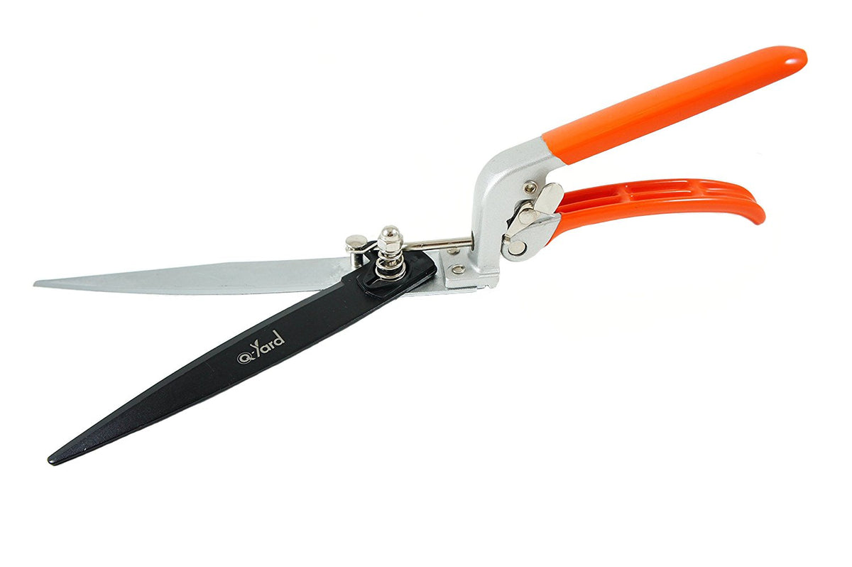 Q-Yard QY-741F - Tijeras de jardinería para jardín (Extra afiladas, Corte más fácil, cómodas, ergonómicas, Menos Esfuerzo, Tijeras de jardinería para Hombres y Mujeres, Color Naranja