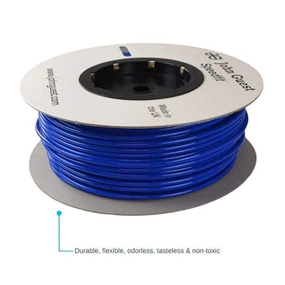 John Guest - Tubo LLDPE de 3/8 pulgadas x 25 pies, tubo de agua flexible para fontanería, azul, PE-12-EI-025F-B