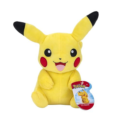 Pokémon - Peluche Oficial de Pikachu de 20.3 cm de Calidad Premium, Adorable, ultrasuave, Juguete de Peluche, Perfecto para Jugar y exhibir, Gotta Catch 'Em All, Amarillo