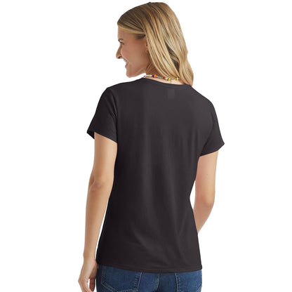 Hanes - Playera de Manga Corta con Cuello en V para Mujer
