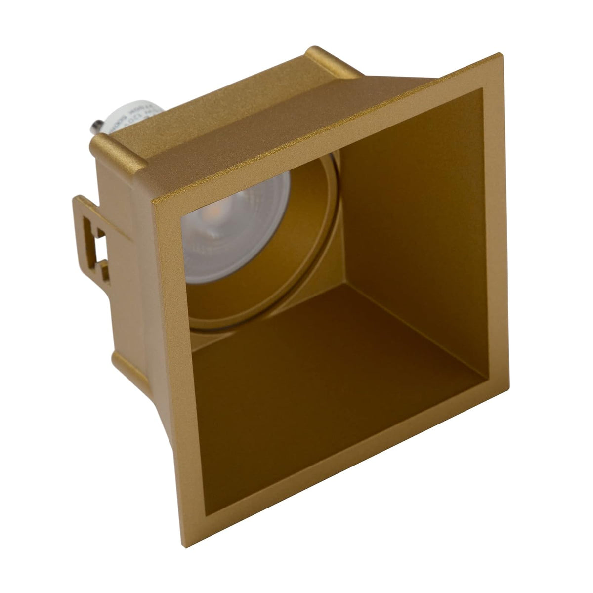 ILLUX Lámpara de empotrar en plafón, Uso en interior, Lampara moderna y Elegante, Incluye foco MR16 de luz cálida 4.5 W, Color Dorado, lampara para recamara, sala, cocina TH-3004.DKT30