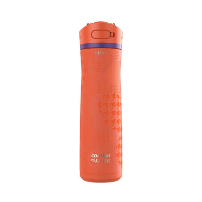 Contigo Ashland Chill 2.0 - Botella de agua aislada al aspiradora de acero inoxidable con tapa automática fácil de limpiar, bebida a prueba de fugas, mantiene las bebidas frías durante 24 horas, sin