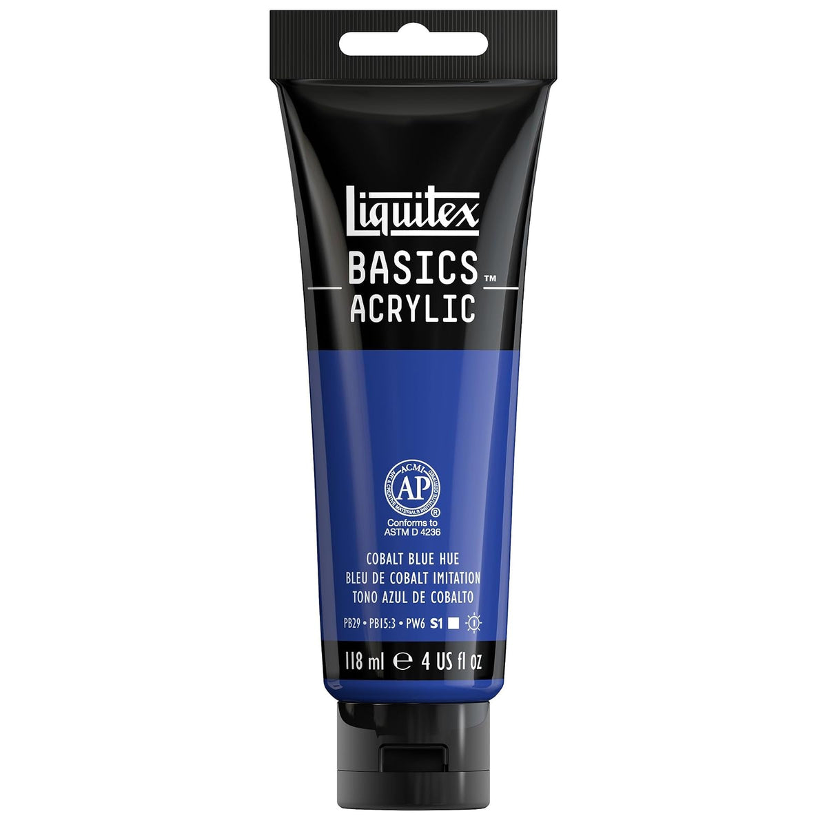 Liquitex Basics Pintura Acrílica, Tubo de 4 oz - Azul (Colbat Blue 170) - Tubo de 4 oz