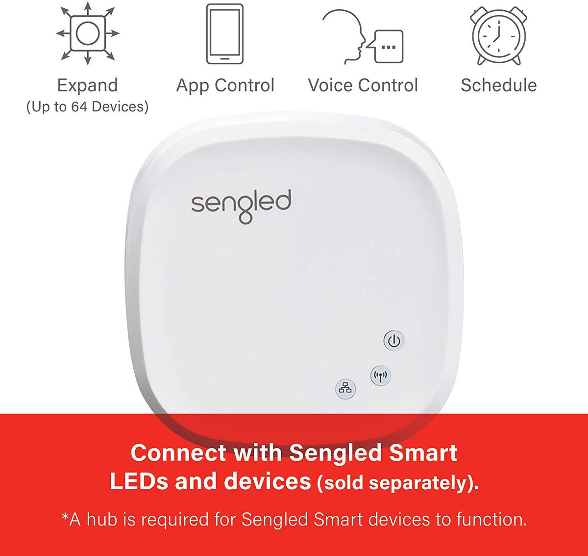 Sengled Smart Hub, For Use with Sengled Smart Products, Compatible with Alexa and Google Assistant