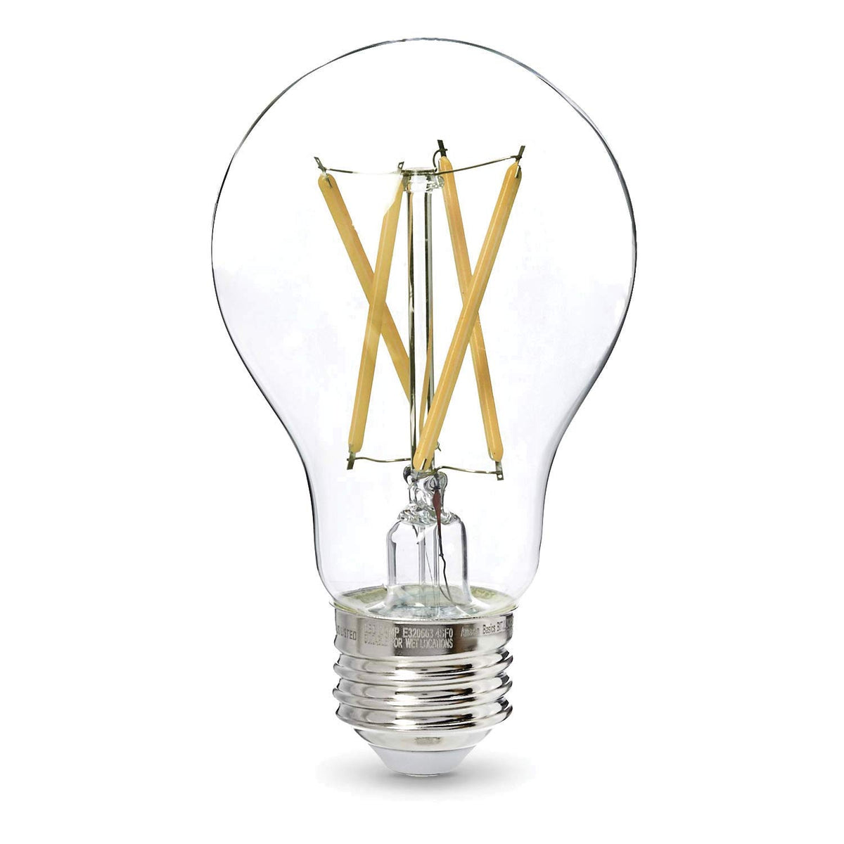 Asencia FG-03886 - foco LED de filamento transparente (A21, 100 W, 2700 K, 15 000 horas, intensidad regulable, 6 unidades
