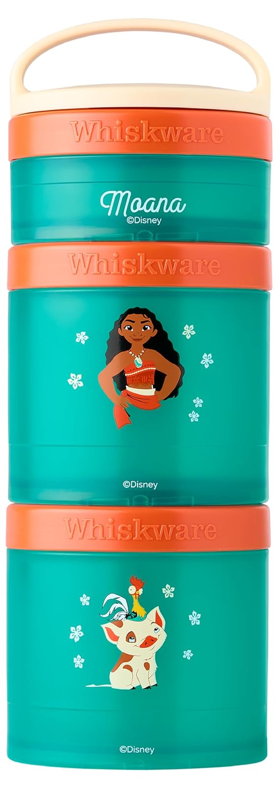 Whiskware Disney Princesa Recipientes para Aperitivos, 3 Tazas - Moana