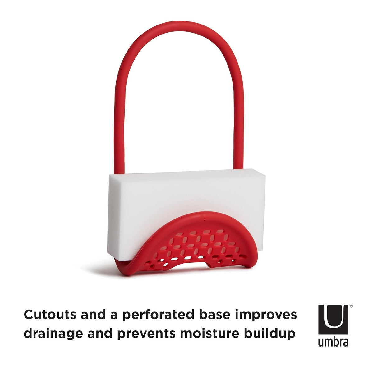 UMBRA SLING SOPORTE FLEXIBLE PARA ACCESORIOS PARA FREGADERO COLOR ROJO