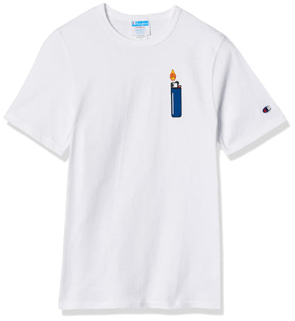 Champion LIFE Playera Cuello Redondo para Hombre - XS - Encendedor de concierto blanco C