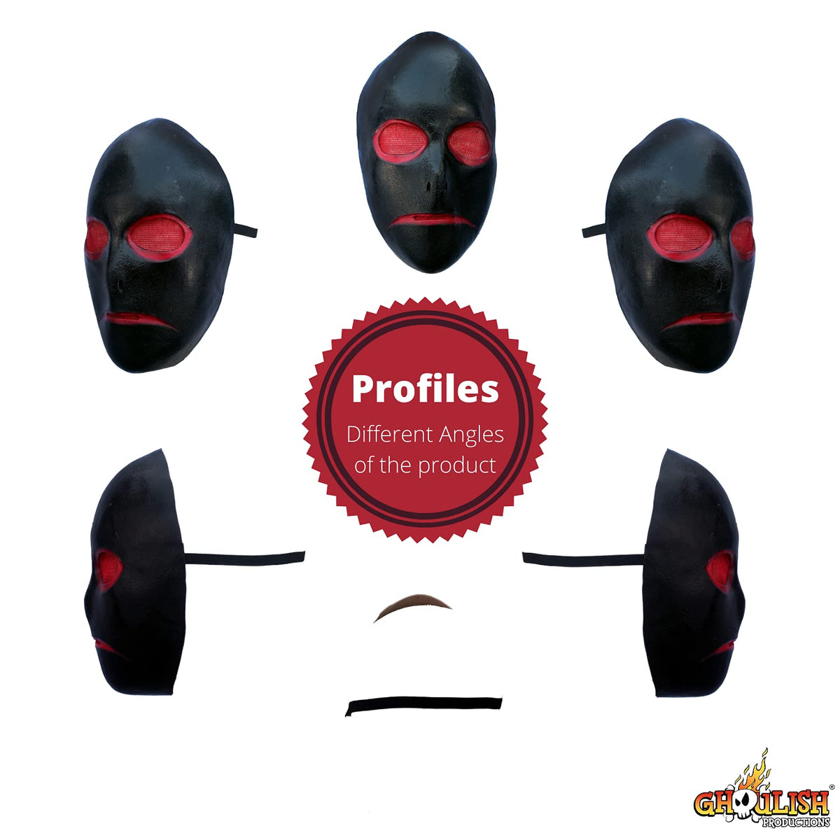 Máscara de Hoodie de Creepypasta, Máscaras de Monstruos de Creepy Pasta por Ghoulish Productions Ideales para Halloween