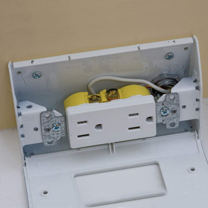 Bryant Electric RU100W Under Counter Electrical Box, White