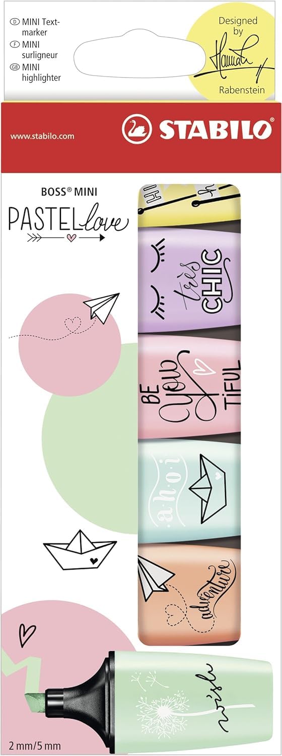 STABILO BOSS mini con 6 colores pastel
