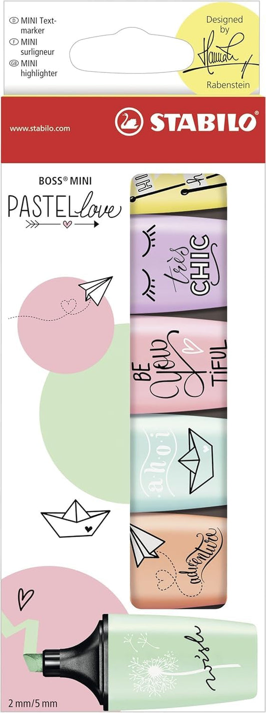 STABILO BOSS mini con 6 colores pastel