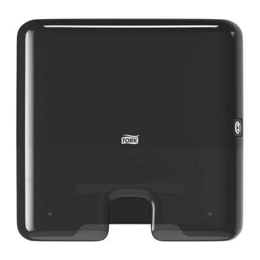 Dispensador de Toallas de Mano Multidobladas Tork Xpress Mini Negro H2, Dispensación de Una a la Vez, Gama Elevation, 553128