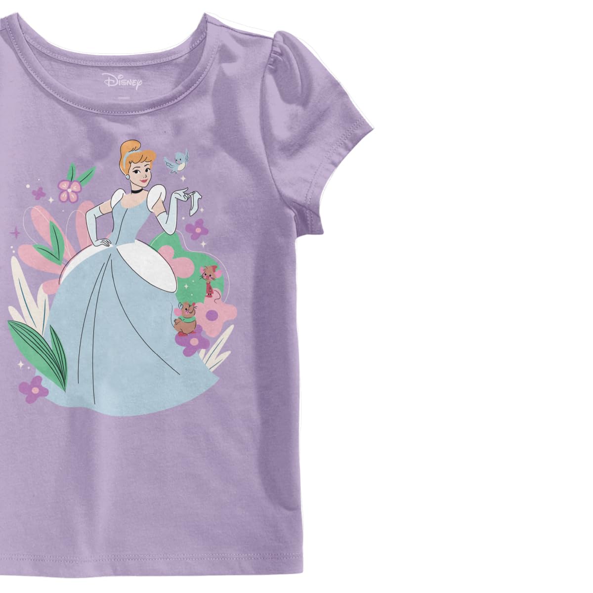 Disney Princesas La Cenicienta Playera Estampada para Niñas, Lila
