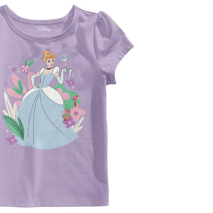 Disney Princesas La Cenicienta Playera Estampada para Niñas, Lila