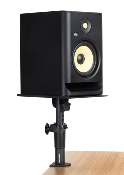 Gator Frameworks - Soporte de computadora para monitor y altavoz con superficie acolchada de espuma EVA, ángulo ajustable de 0° a 15° - Juego de 2 (GFWSPKSTMNDSKCMP)