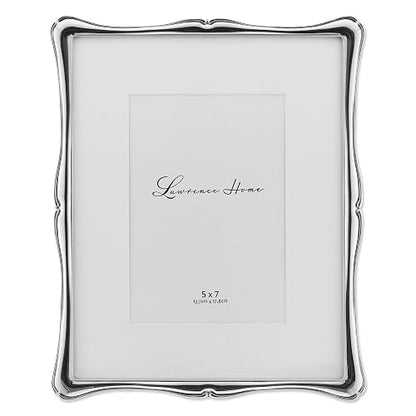 Lawrence Frames 710280 Silver Metal Romance Picture Frame, 8 by 10 inch Matted, 5 by 7 inch