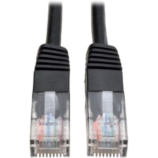 Tripp Lite N002-012-BK Cable de Red Patch Moldeado Cat5e Negro de 350MHz (RJ45 M/M) de 3.66 m [12 pies]