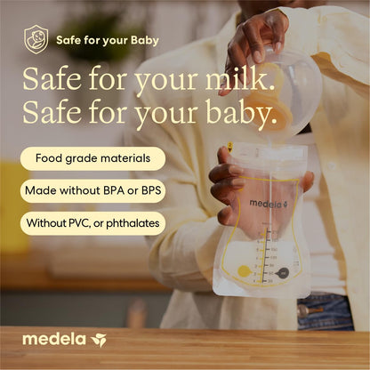 Medela Easy Pour Bolsas de Almacenamiento de Leche Materna 200 Unidades 210 ml