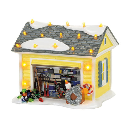 Department 56 Snow Village National Lampoon Vacation The Griswold Holiday Garage Lit Building, Multicolor, 4.06 Pulgadas, Multicolor