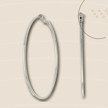 Guess Basic - Aretes de aro finos, extragrande