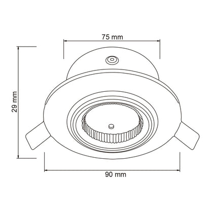 Tecnolite Lámpara para Empotrar, de interior color Satinado YD-610/AL